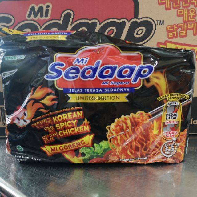 Mi Sedaap Goreng Korean Spicy Chicken 5 X 87gm Limited Edition