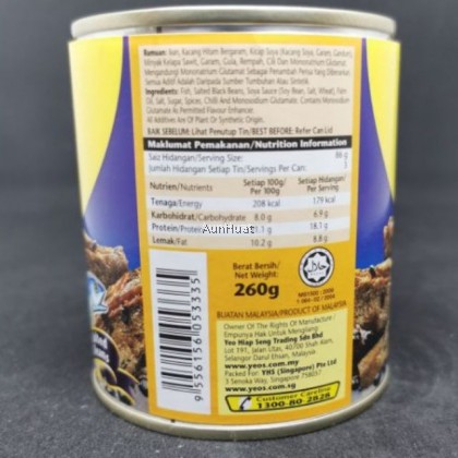 YEO'S IKAN DENGAN KACANG HITAM MASIN 260GM